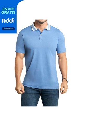 Camiseta Polo Pedro Azul Para Hombre Croydon Croydon