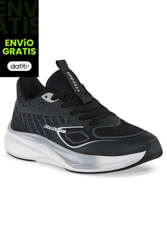 Tenis Running Naki Negro-Gris Croydon Para Mujer Croydon