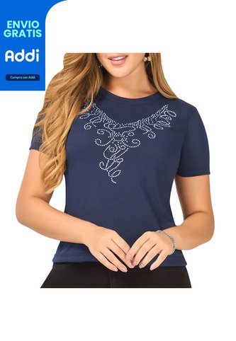 Blusa Asia Azul Osc Para Mujer Croydon Croydon