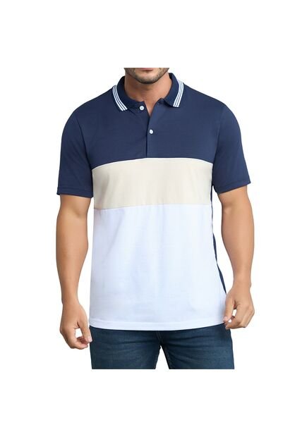 Camiseta Polo Mark Azul Osc Para Hombre Croydon