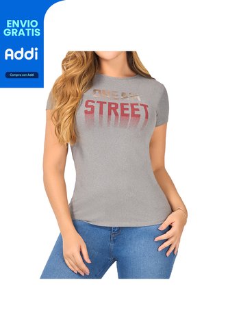 Camiseta Emilia Gris Para Mujer Croydon Croydon