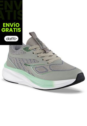 Tenis Running Naki Gris Croydon Para Mujer