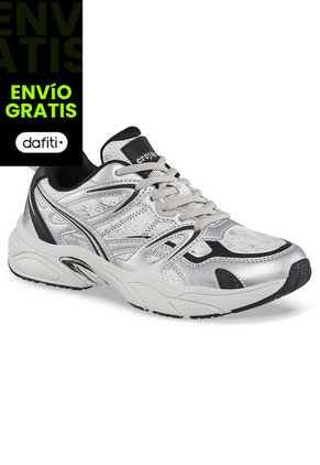 Tenis Urbanos Argame Gris-Negro Croydon Para Mujer