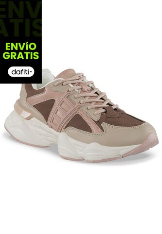 Tenis Urbanos Nado Beige-Café Croydon Para Mujer Croydon