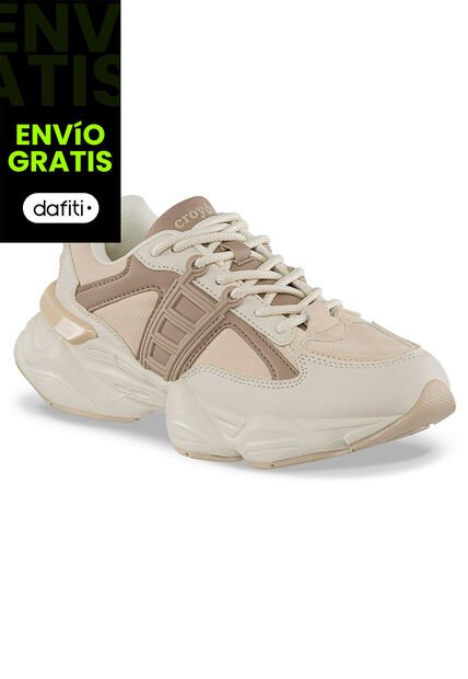 Tenis Urbanos Nado Beige-Beige Croydon Para Mujer