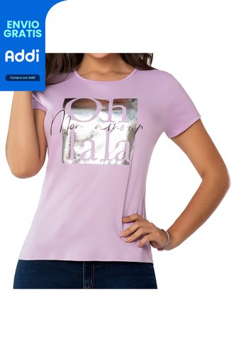Camiseta Anay Lila Para Mujer Croydon Croydon