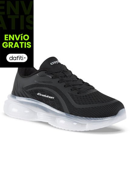 Tenis Running Lumo Negro Croydon Para Mujer