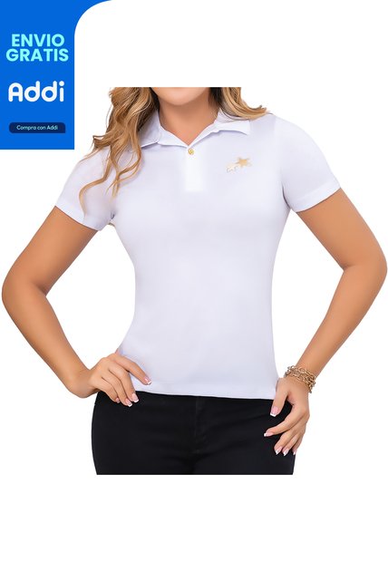 Blusa Polo Andrea Blanco Para Mujer Croydon