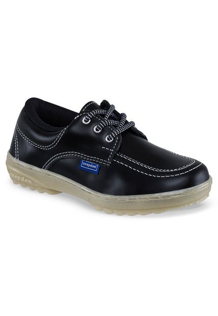 Zapatos Escolares Leader Negro Para Niña Y Niño Croydon