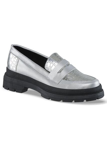 Mocasines Lyrica Plata Croydon Para Mujer