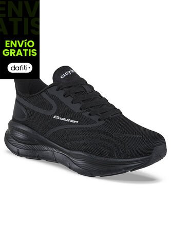 Tenis Running Potema Negro-Negro Croydon Para Mujer Croydon