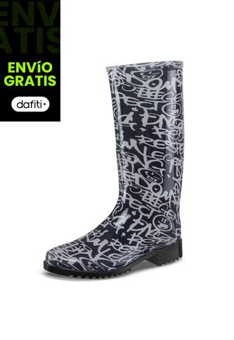Botas Lluvia Rim Negro Croydon Para Mujer Croydon