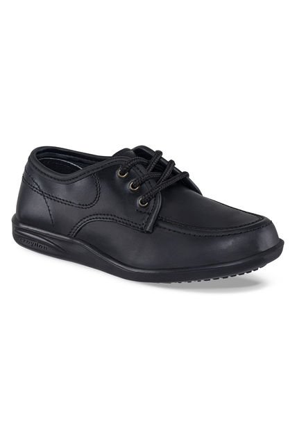 Zapatos Escolares Bachiller Negro Para Niño Croydon