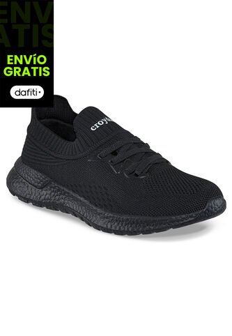 Tenis Para Caminar Azaley Negro-Negro Croydon Para Mujer Croydon