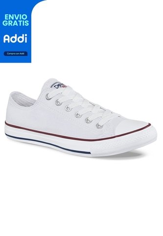 Tenis Discovery Bajo Blanco-Rojo Para Hombre Y Mujer Croydon Croydon