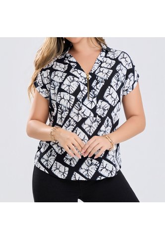 Blusa Florentina Negro-Blanco Croydon Para Mujer Croydon
