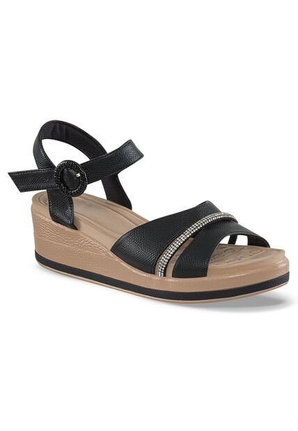 Sandalias Tacón Genoveva Negro Croydon Para Mujer