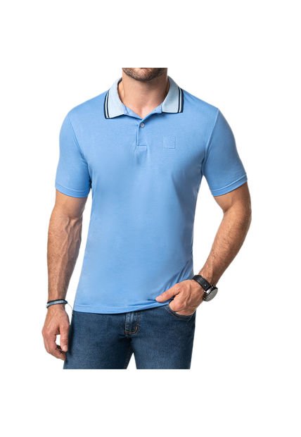 Camiseta Polo Felipe Azul Para Hombre Croydon