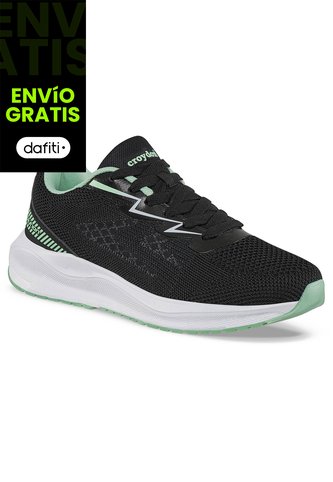 Tenis Running Drig Negro-Verde Croydon Para Mujer Croydon