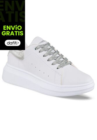 Tenis Urbanos Zayuri Blanco-Plata Para Mujer Croydon Croydon
