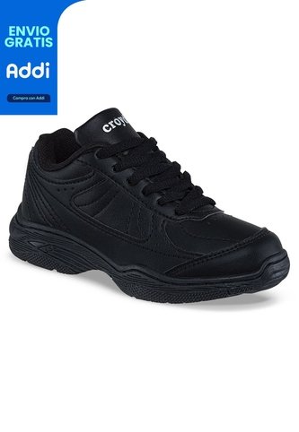 Tenis Colegial 10 New Negro Para Niño Y Niña Croydon Croydon