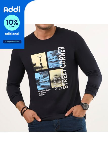 Camibuzo Juan Negro Para Hombre Croydon