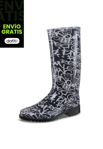 Botas Lluvia Rim Negro Croydon Para Mujer Croydon
