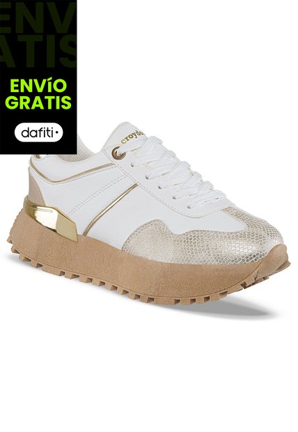 Tenis Urbanos Letizia Blanco-Oro Para Mujer Croydon