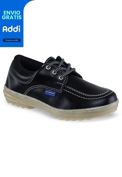 Zapatos Escolares Leader Negro Para Niña Y Niño Croydon