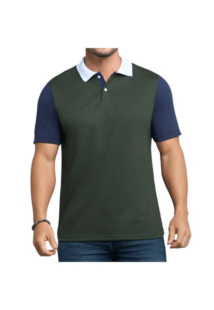 Camiseta Polo Sam Verde Militar Para Hombre Croydon