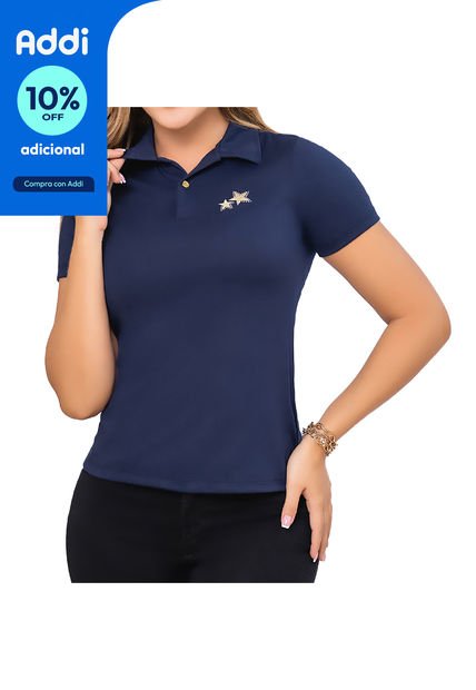 Blusa Polo Andrea Azul Osc Para Mujer Croydon