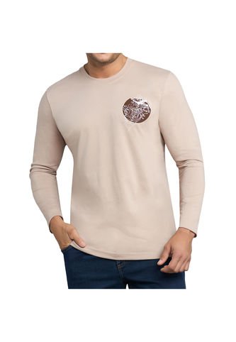 Camibuzo Gabriel Estampado Beige Para Hombre Croydon Croydon
