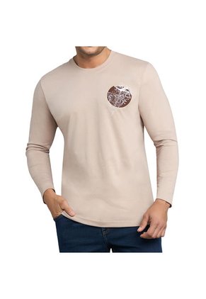 Camibuzo Gabriel Estampado Beige Para Hombre Croydon