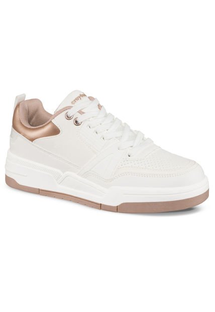 Tenis Hebe Blanco-Oro Para Mujer Croydon
