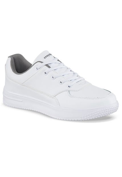 Tenis Colegio Shopir Pro C Blanco-Gris Para Niño Y Niña Croydon