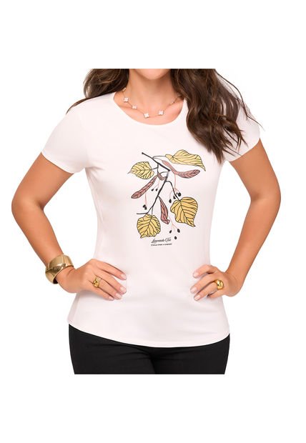 Camiseta Lavanda Marfil Para Mujer Croydon