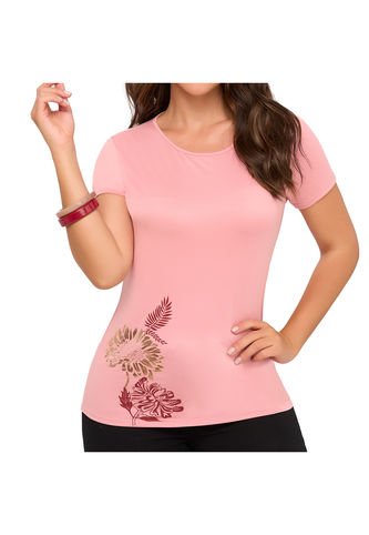 Camiseta Jazmin Rosa Para Mujer Croydon Croydon
