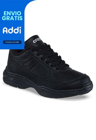 Tenis Colegial 10 New Negro Para Niño Y Niña Croydon Croydon