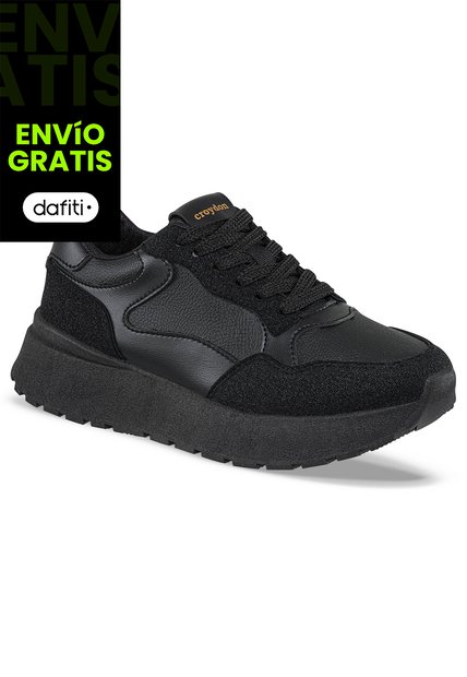 Tenis Urbanos Agatha Negro Para Mujer Croydon