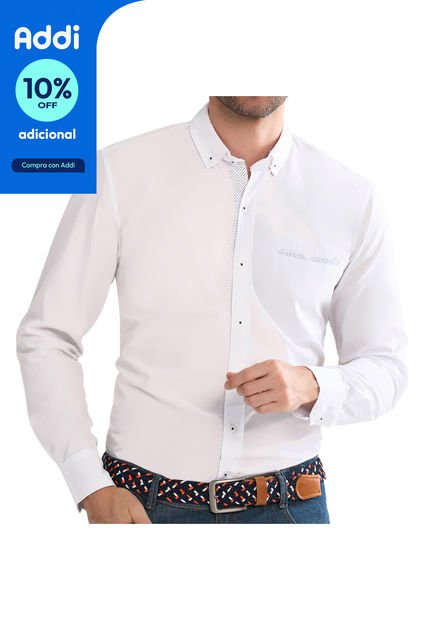 Camisa Angel Blanco Para Hombre Croydon