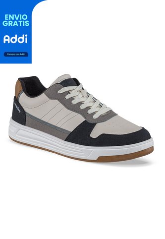 Tenis Casuales Titus Beige-Negro Croydon Para Hombre Croydon