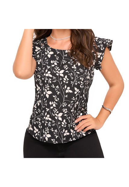 Blusa Regina Negro Para Mujer Croydon