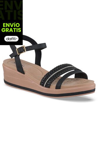 Sandalias Tacón Rosana Negro Para Mujer Croydon Croydon