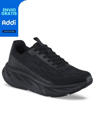 Tenis Running Hebar Negro-Negro Croydon Para Mujer Croydon