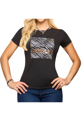 Camiseta Claudia Negro Para Mujer Croydon