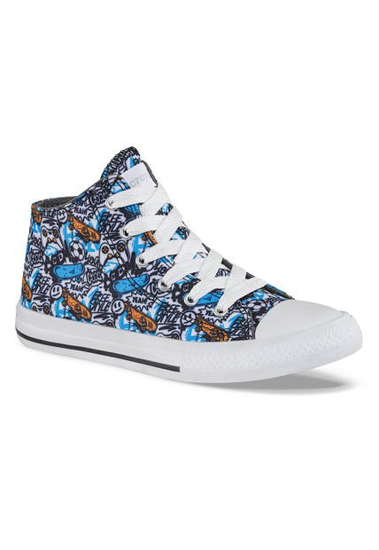 Tenis Krabs Alto Azul Para Niño Croydon