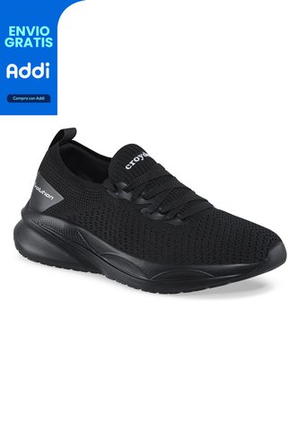 Tenis Para Caminar Solen Negro Croydon Para Mujer Croydon