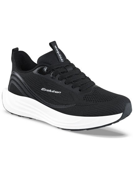 Tenis Running Peko Negro-Blanco Croydon Para Mujer