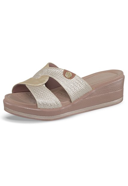 Sandalias Casuales Anabela Oro Croydon Para Mujer
