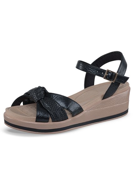 Sandalias Casuales Zenday Negro Croydon Para Mujer